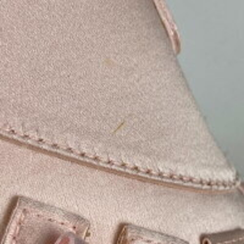 Christian Dior logo handbag ribbon laceup pink satin - Picture 3 of 6